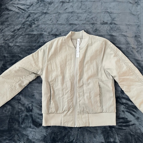 Lululemon - Non-Stop Bomber Jacket - raw linen size 8 - Picture 1 of 7